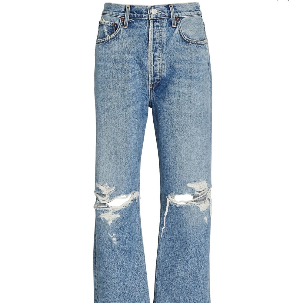 AGOLDE 90s Crop Distressed Jeans - Picture 6 of 8